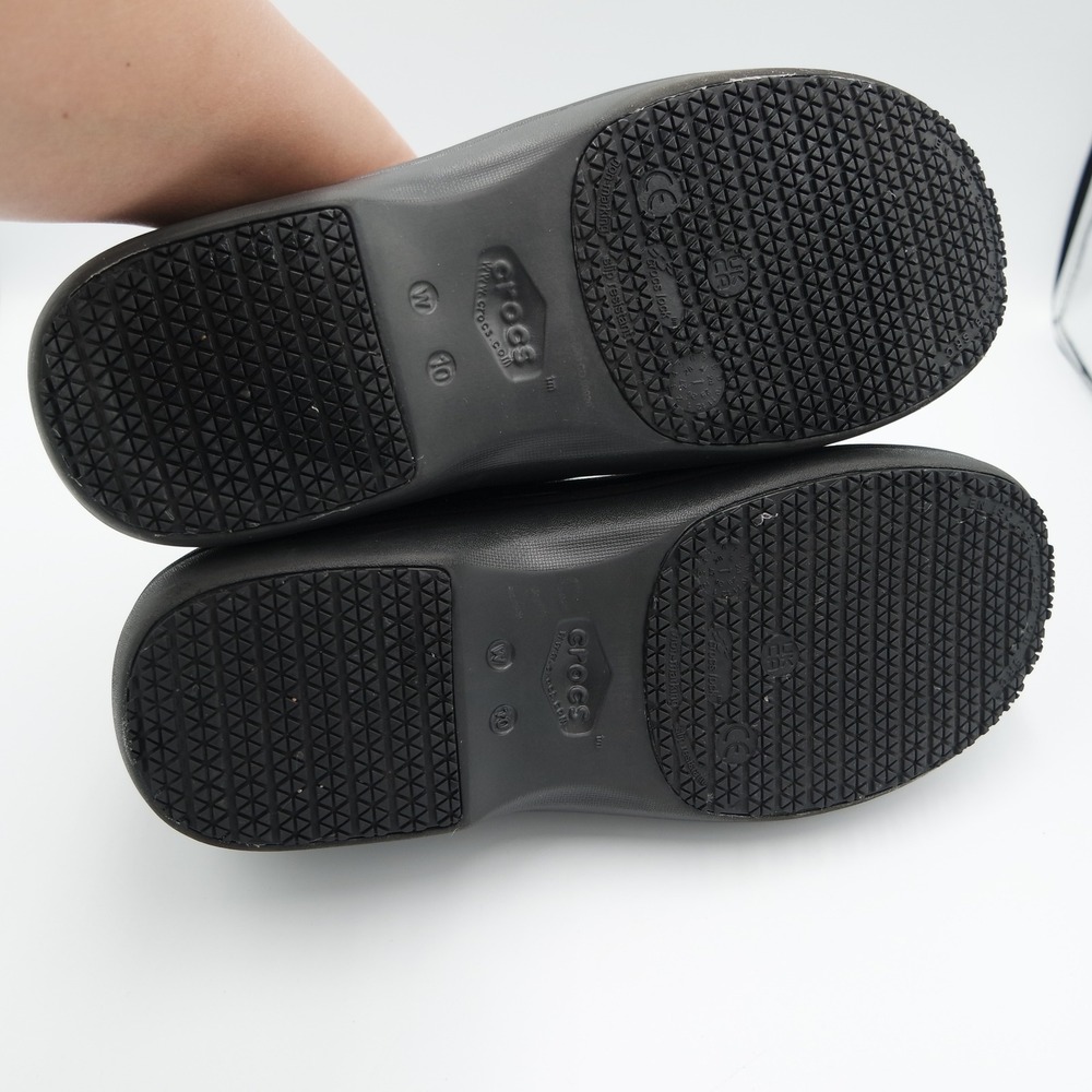 Crocs Neria Pro II Womens Clogs Black LiteRide Slip Resistant Shoes 10 - Picture 7 of 9